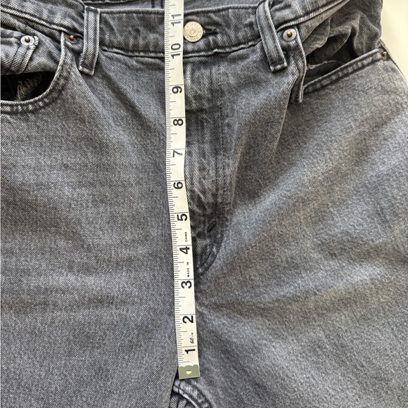 Abercrombie & Fitch 90s Straight Jeans Ultra High Rise Washed Black Dark Gray 6L - Picture 5 of 7